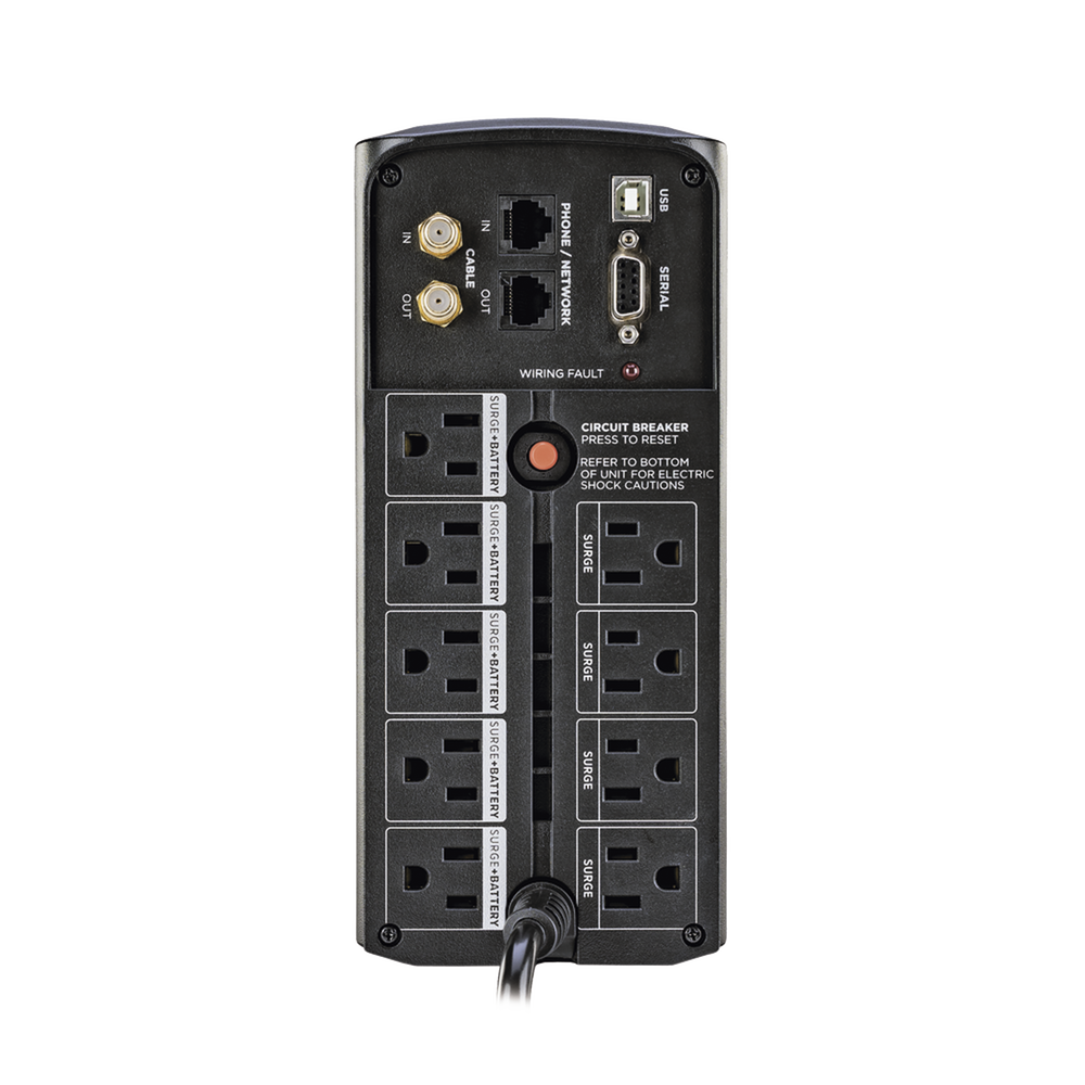UPS de 1000 VA/600 W, Topología Línea Interactiva, Entrada 120 Vca NEMA 5-15P, Tipo Mini Torre, Con 9 Tomas NEMA 5-15R - Image 4