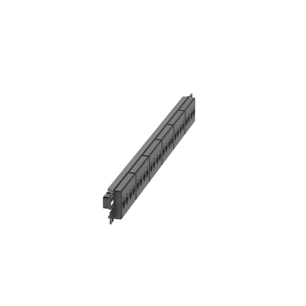 Panel de Parcheo con 24 Acopladores Mini-Com, Plano, Categor?a 6, de 1 UR, Color Negro - Image 3