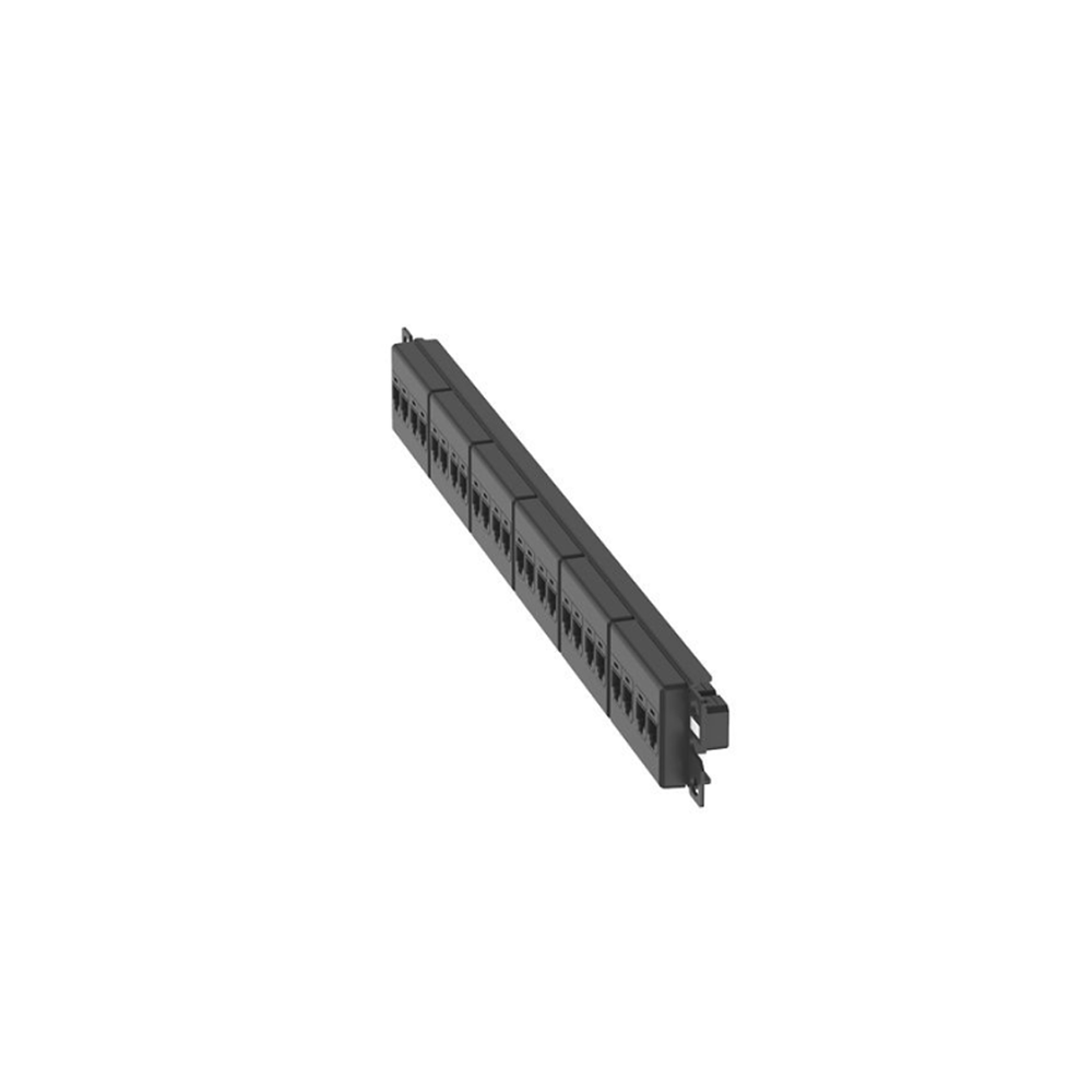Panel de Parcheo con 24 Acopladores Mini-Com, Plano, Categor?a 6, de 1 UR, Color Negro - Image 2