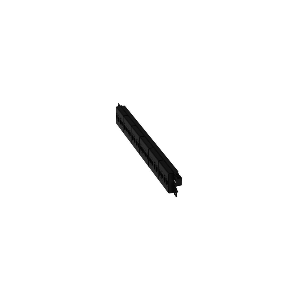 Panel de Parcheo con 24 Acopladores Mini-Com, Plano, Categor?a 6A, de 1 UR, Color Negro - Image 2