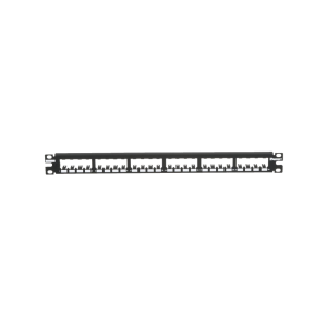 Panel de Parcheo Modular Mini-Com (Sin Conectores), Plano, Totalmente Blindado, de 24 Puertos, 1UR
