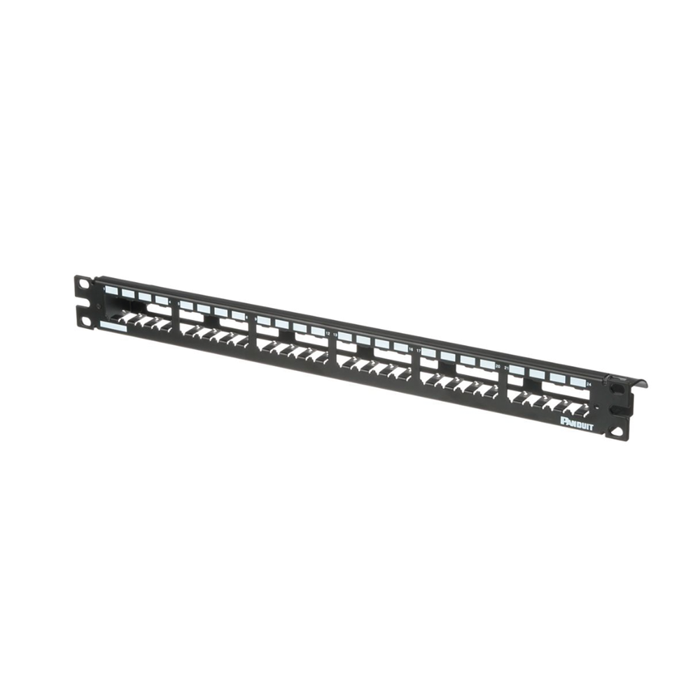 Panel de Parcheo Modular Mini-Com (Sin Conectores), Plano, Totalmente Blindado, de 24 Puertos, 1UR - Image 3