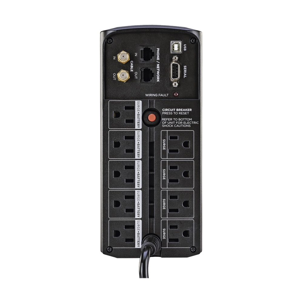 UPS de 850 VA/510 W, Topología Línea Interactiva, Entrada 120 Vca NEMA 5-15P, Tipo Mini Torre, Con 9 Tomas NEMA 5-15R - Image 2