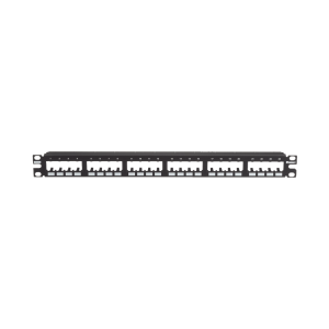 Panel de Parcheo Modular Mini-Com (Sin Conectores), Plano de Instalaci?n al Ras, Sin Blindaje, de 24 Puertos, 1UR