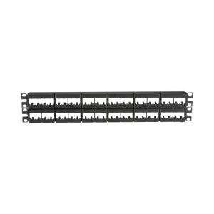 Panel de Parcheo Modular Mini-Com (Sin Conectores), Plano, Sin Blindaje, de 48 Puertos, 2 UR