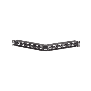 Panel de Parcheo Modular Mini-Com (Sin Conectores), Angulado, Sin Blindaje, Alta Densidad, de 48 Puertos, 1UR