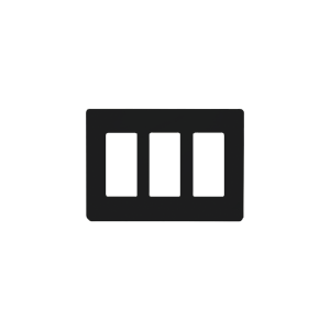 Tapa Color Blanco Negro para interruptor o dimmer Lutron, 3 gang, limpio y moderno