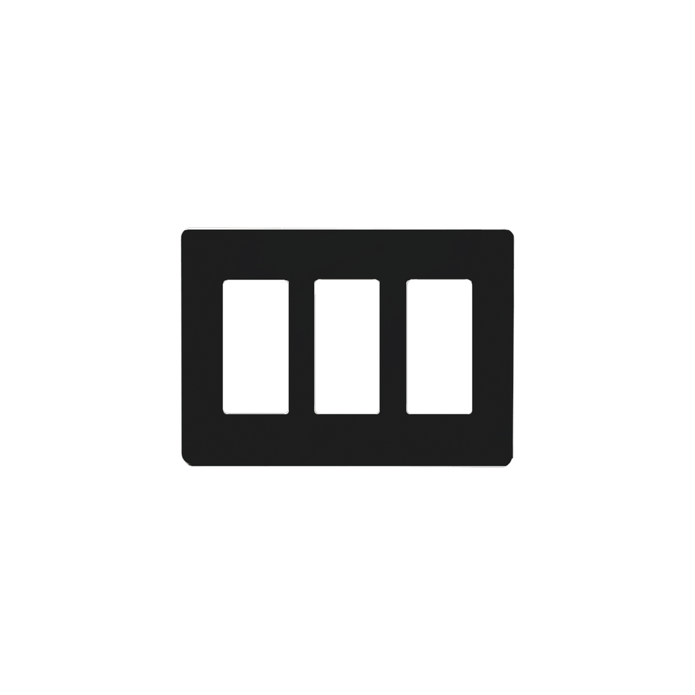 Tapa Color Blanco Negro para interruptor o dimmer Lutron, 3 gang, limpio y moderno