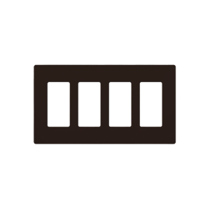 PLACA DE PARED COLOR CAFÉ, 4 ESPACIOS