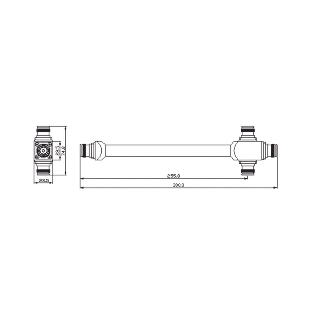 DIVISOR REACTIVO DE 3 VIAS 575-2700MHz 300W -161dBc 4.3-10 IP68 - Image 2