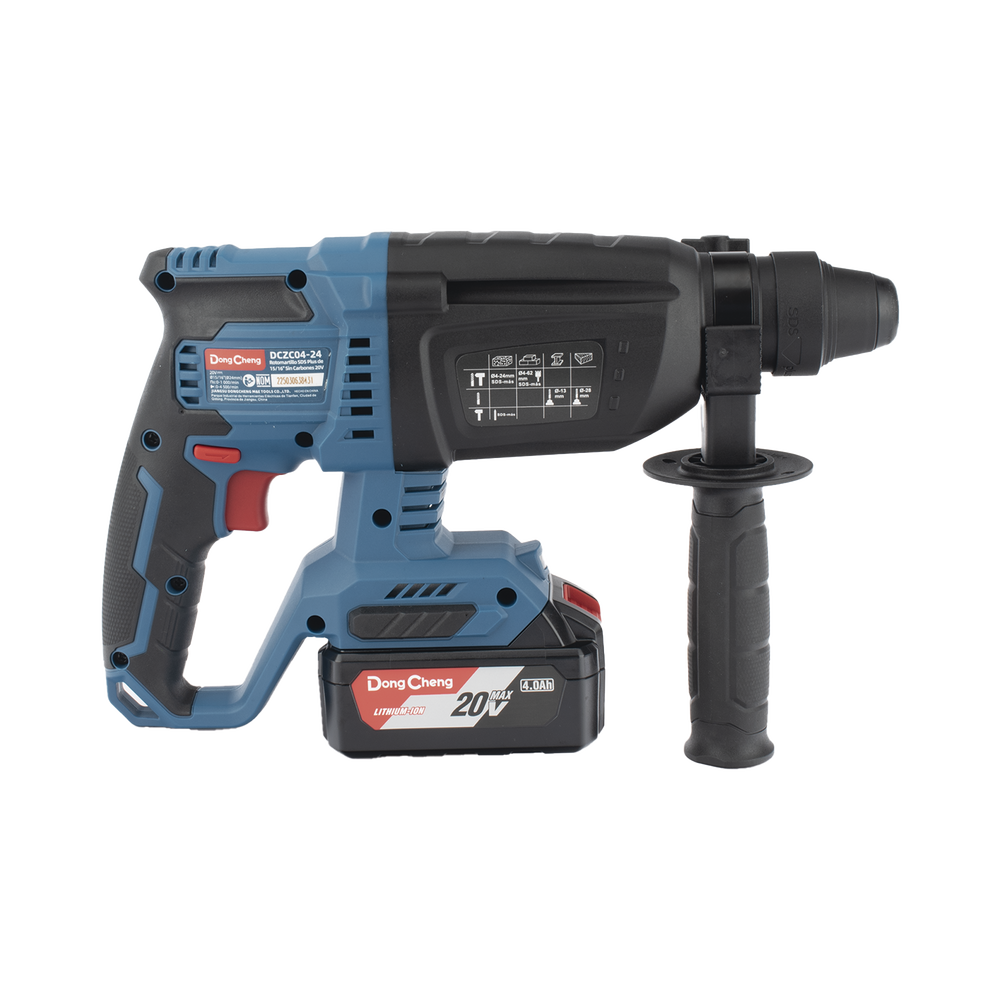 Martillo Perforador Inal?mbrico SDS-PLUS 20V / Motor Brushless / 3 Modos Taladro Percusi?n Demolici?n / 2.7 J Energ?a de Impacto / 2 Bater?as 4.0Ah con Cargador y Estuche - Image 4