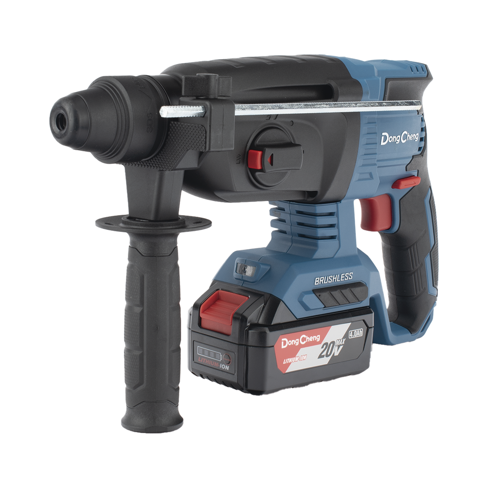 Martillo Perforador Inal?mbrico SDS-PLUS 20V / Motor Brushless / 3 Modos Taladro Percusi?n Demolici?n / 2.7 J Energ?a de Impacto / 2 Bater?as 4.0Ah con Cargador y Estuche