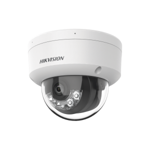 [Dual Light] Domo IP 8 Megapixel (4K) / Lente 2.8 mm / 30 mts IR + 30 mts Luz Blanca / Micrófono Integrado / Antivandálico IK08 / ACUSENSE Lite / Exterior IP67 / H.265 / PoE / Micro SD