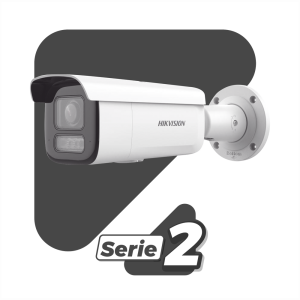 [Dual Light + 2 Micrófonos Integrados] Bala IP 2 Megapixel / Lente Mot. 2.8 a 12 mm / 60 mts Luz Blanca + 60 mts IR / ACUSENSE / Exterior IP67 / IK10 / WDR 120 dB / PoE+  / Alarmas I/O / Micro SD / Metal / IK10 / ACUSEARCH