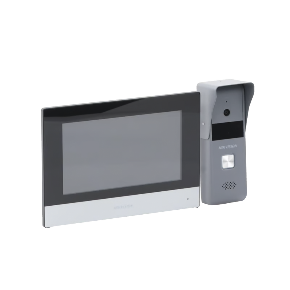 Kit de Videoportero Analógico de Metal / IP a 4 Hilos con Función de Llamada a App Hik-Connect / Monitor se Conecta a Internet por Cable o WiFi y por 4 Hilos al Frente de Calle IP65 / Expandible a Mas Equipos - Imagen 2