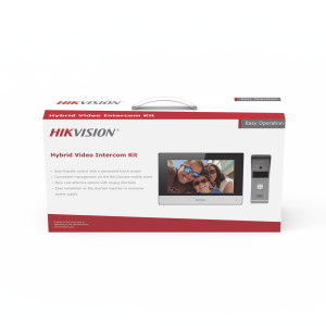 Kit de Videoportero Analógico de Metal / IP a 4 Hilos con Función de Llamada a App Hik-Connect / Monitor se Conecta a Internet por Cable o WiFi y por 4 Hilos al Frente de Calle IP65 / Expandible a Mas Equipos