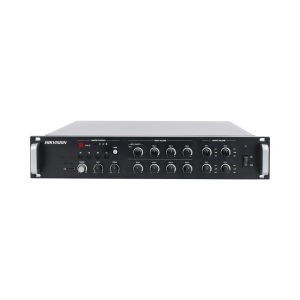 Amplificador de Red | 4 Zonas de 250W | 100V/70v | Calendarización de eventos | Biblioteca de Materiales de Audio | Entrada de Alarma | Hik-Connect /Hikcentral profesional