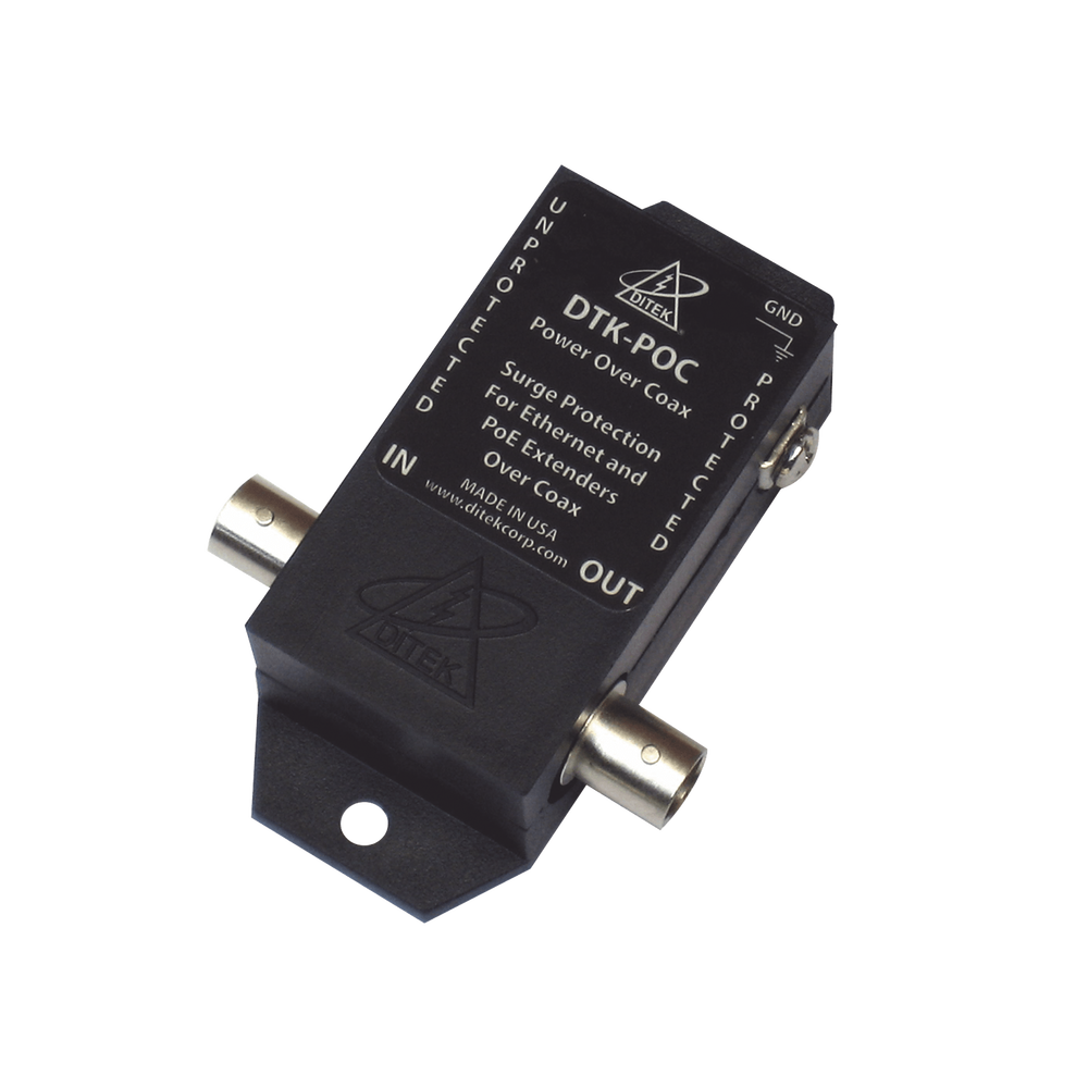 Protector Coaxial PoE / BNC Hembra / 75 Ohms / Ethernet 10/100 / C?maras IP y Extensores
