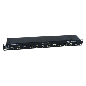Protector de puertos IP de 12 Canales para uso en CAT5e, CAT6 y CAT6A.
