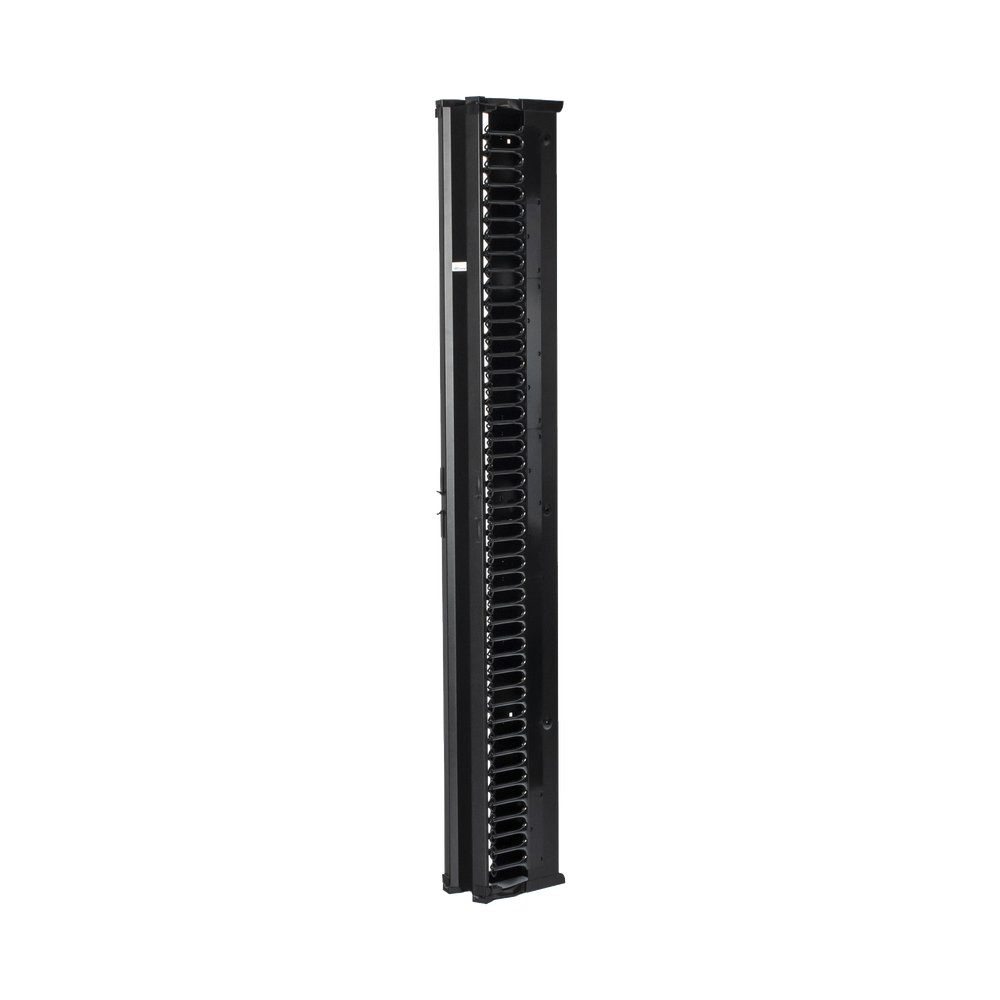 Organizador Vertical CableTek, Doble (Frontal y Posterior), Para Rack Abierto de 45 Unidades, 6 in de Ancho, Color Negro - Image 4