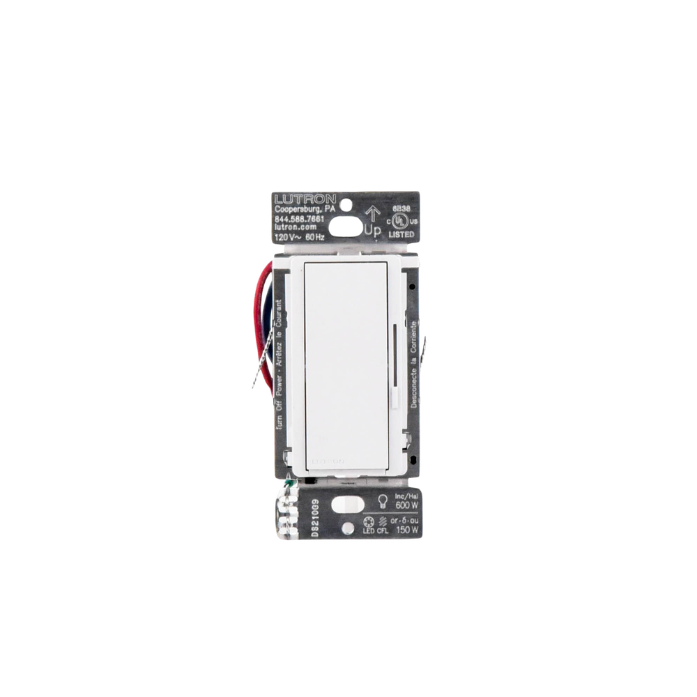 (Caseta Wireless) DIVA Atenuador de pared. Aumenta/Disminuye Intensidad de Iluminación. No requiere cable neutro. 150W LED / 600W INC/HAL - Image 4