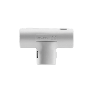 Unión en "T" para tubería rígida, recomendado para cable eléctrico, PVC Auto-extinguible, de 16 mm