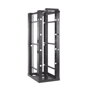 Rack de 4 Postes Sísmico, Estándar de 19 in, Rieles Con Orificio Para Tuerca Enjaulada, Fabricado en Acero, 45 Unidades de Rack, Color Negro