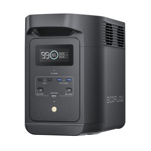 Estación de Energía Portátil de 980Wh Litio LFP / 10 Puertos AC 500 W (Max. 1000W) / 2 USB-C 100W / Cargador de Coche 10A a 12.6V / Conectividad WiFi y Bluetooth (App) / Carga Solar 500W Max.