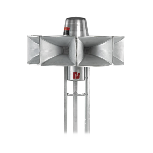Sirena Electromecánica Eclipse8 / Omnidireccional 360° / 115 dBc a 30.5 m (100 ft) / 3 Señales de Alerta / Alimentación DC 46V / 255 lb (116 kg) / Aluminio 100%