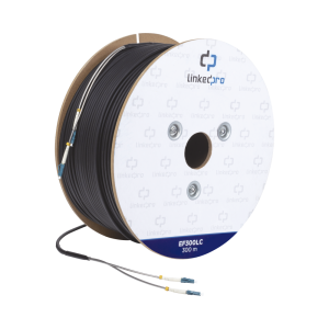 Carrete de Fibra ?ptica Monomodo con Conectores LC-LC Duplex, Reforzada con Kevlar, de 300 Metros (984.25 Pies), Para Instalaciones Subterr?neas por Tuber?a