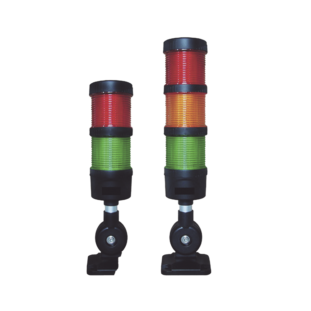 Torre LED Indicadora de estado de 3 niveles color Rojo, Ámbar y Verde, con Buzzer integrado a 85 dB, a 110-240 VCA con Montaje incluido de 60 mm de diámetro - Image 2