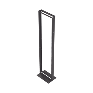 Rack de 2 Postes, Estándar 19", 45 Unidades, Fabricado en Acero, Base "L" para Anclar a Piso.