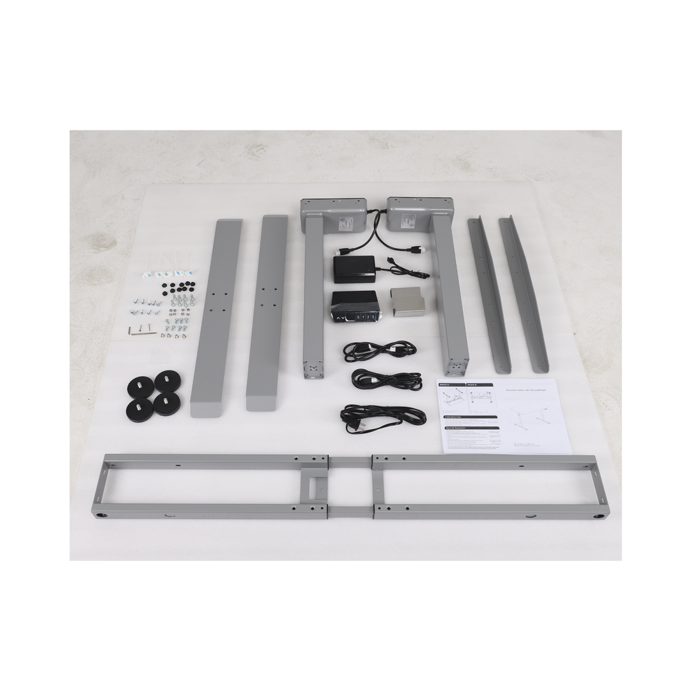 Base de Escritorio Motorizado Profesional / Altura Ajustable 60-125cm / Estructura Estable / Funcionamiento Suave / 3 Preset de Posiciones / Color Gris / Soporta hasta 100Kg de carga - Image 7