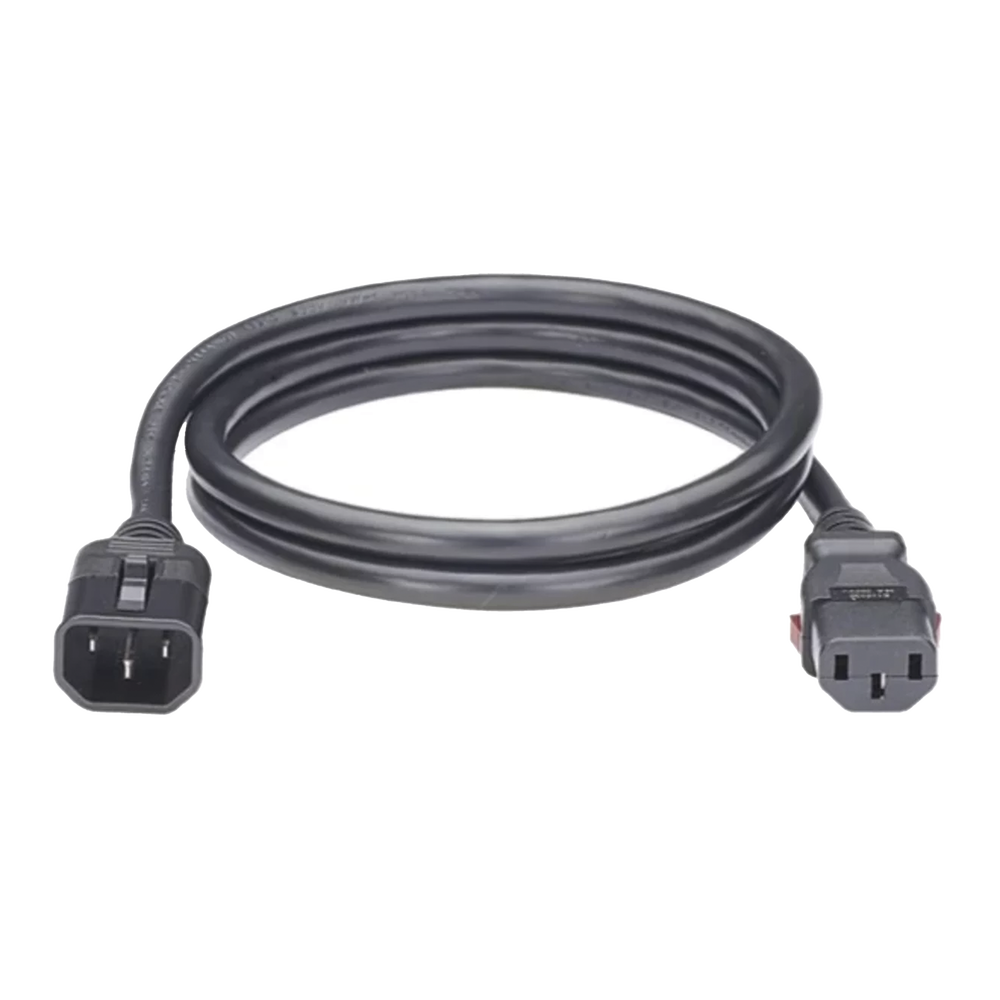 Cable de Alimentación Eléctrica Con Bloqueo de Seguridad, de IEC C14 a IEC C13, 1.2 Metros de Largo, Color Negro, 1 Pieza - Imagen 2