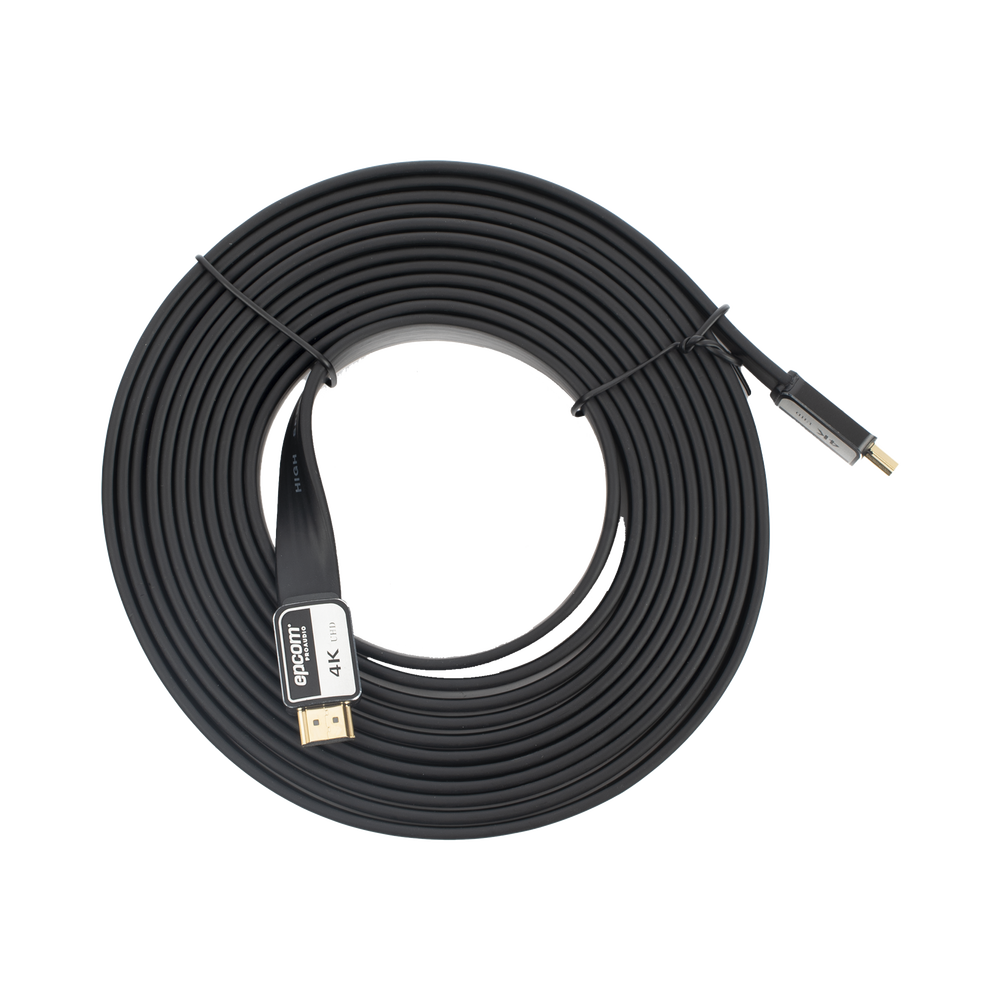 Cable HDMI de 5 Metros (16.40 Pies) | Alta Definici?n | Versi?n 2.0 | Alta Velocidad 18Gbps | 4K@60Hz | Conectores Chapados en Oro | Tipo Plano - Image 2