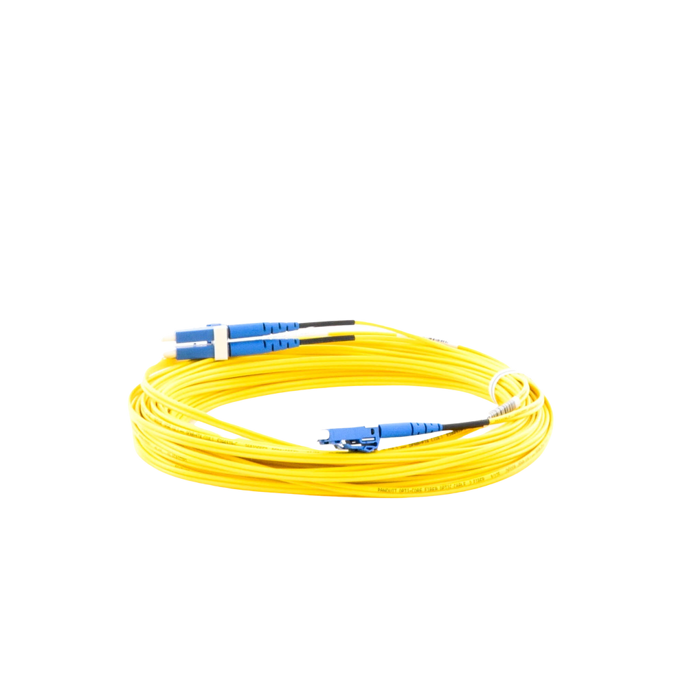 Jumper de Fibra Optica Monomodo 9/125 OS2, LC-LC Duplex, OFNR (Riser), Color Amarillo, 10 Metros (32.81 Pies) - Image 2