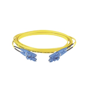 Jumper de Fibra Optica Monomodo 9/125 OS2, LC-LC Duplex, OFNR (Riser), Color Amarillo, 12 Metros (39.37 Pies)
