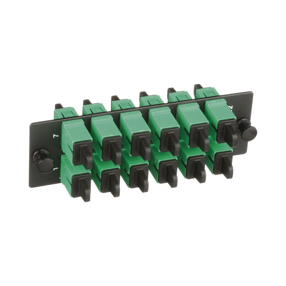 Placa Acopladora de Fibra Optica FAP, Con 12 Conectores SC/APC (12 Fibras), Para Fibra Monomodo OS1/OS2, Color Verde - Image 4