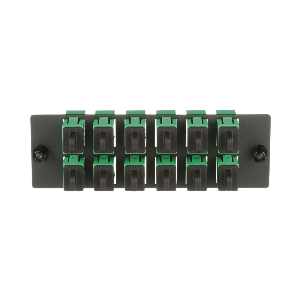 Placa Acopladora de Fibra Optica FAP, Con 12 Conectores SC/APC (12 Fibras), Para Fibra Monomodo OS1/OS2, Color Verde - Image 5