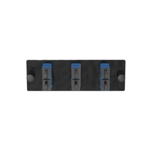 Placa Acopladora de Fibra Optica FAP, Con 3 Conectores SC Duplex (6 Fibras), Para Fibra Monomodo OS1/OS2, Color Azul