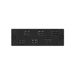 Placa Acopladora de Fibra Optica FAP, Con 6 Conectores LC Duplex (12 Fibras), Para Fibra Multimodo OM3/OM4, Color Negro