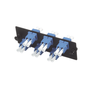 Placa Acopladora de Fibra ?ptica FAP, con 6 Conectores LC Duplex (12 Fibras), para Fibra Monomodo OS1/OS2, Color Azul