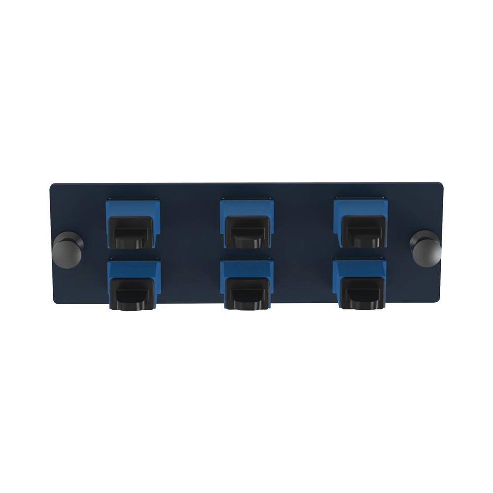 Placa Acopladora de Fibra ?ptica FAP, Con 6 Conectores SC Simplex (6 Fibras), Para Fibra Monomodo OS1/OS2, Color Azul - Image 2