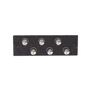 Placa Acopladora de Fibra ?ptica FAP, Con 6 Conectores ST Simplex (6 Fibras), Para Fibra Monomodo OS1/OS2, Color Negro