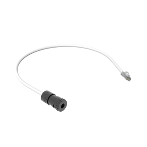 Cable de Conexi?n en Campo Jack a Plug RJ45, Categor?a 6A, CMP (Plenum), 0.5 Metros (1.64 Pies), Color Blanco