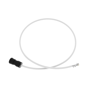 Cable de Conexi?n en Campo Jack a Plug RJ45, Categor?a 6A, CMP (Plenum), 1 Metro (3.28 Pies), Color Blanco