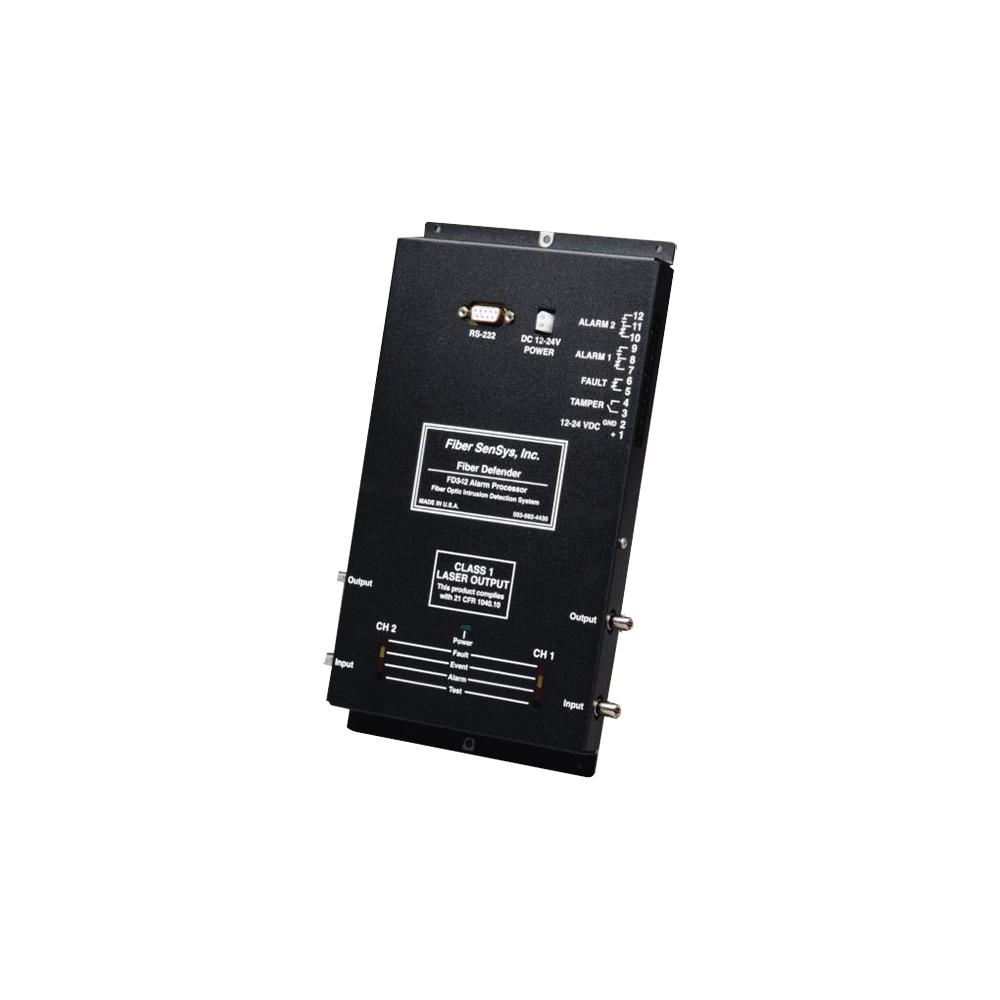 Sensor de Seguridad Perimetral de 2 Zonas / Detección por Fibra Óptica Sensitiva/ Rango de 0 hasta 5 Km de Protección/ Hasta 20 Km de Fibra insensitiva