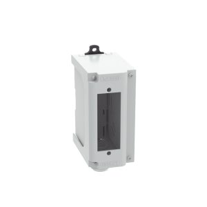 Panel de Parcheo Modular para Fibra ?ptica, de Instalaci?n en Riel DIN Est?ndar de 35 mm (1.38 pulgadas), Acepta Una Placa Acopladora FAP, Color Gris