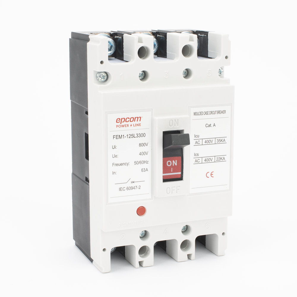 Protección Térmica/ Interruptor 3P, 100A, Corriente Alterna 690 V CA Trifásica.