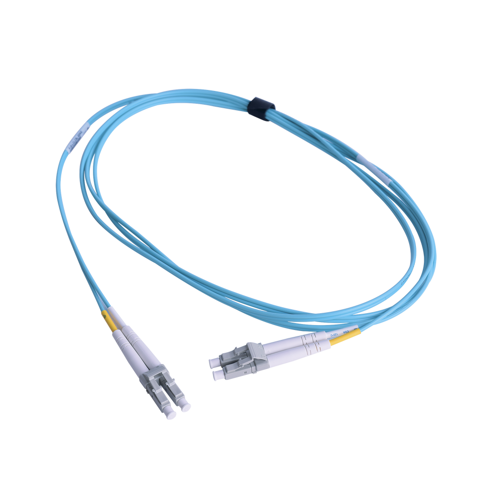 Jumper de Fibra ?ptica Multimodo 50/125 OM3 XGLO, LC-LC Duplex, OFNR, Color Aqua, 1 Metro (3.28 Pies)